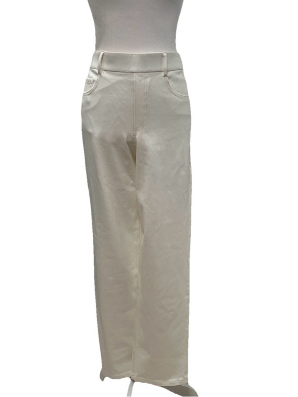 Halara Flex High-Waisted, Straight-Leg Denim Jeans Ivory S - Picture 3 of 6